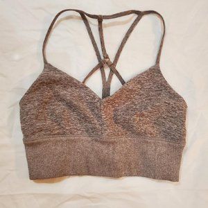 ALO SOFT LAVISH BRA BROWN SIZE S